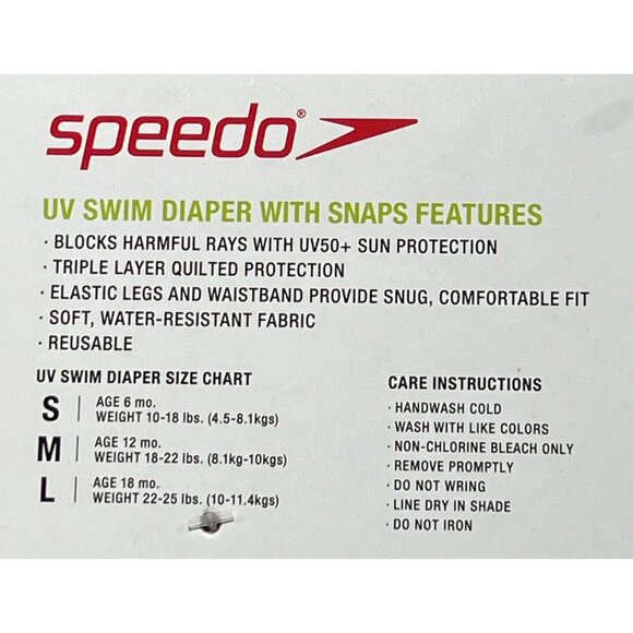 Speedo - Baby Girls Swim Diaper With Snaps - Pink - Medium (12 Month Old) Medium - Picture 8 of 12